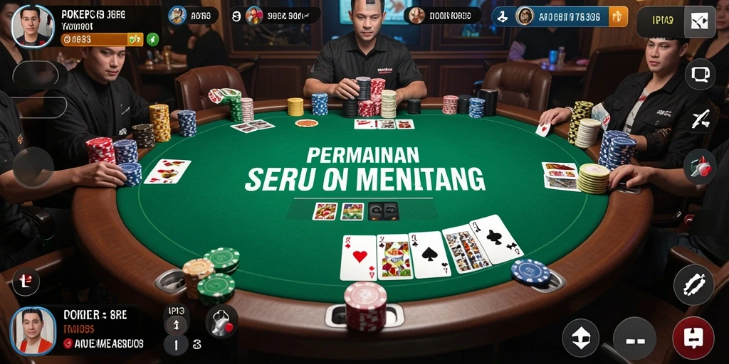 Tampilan gameplay seru dalam permainan poker API33.