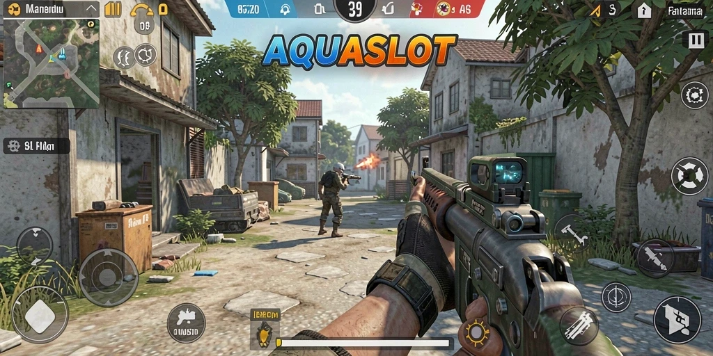 Gameplay menegangkan di AQUASLOT dengan aksi seru.