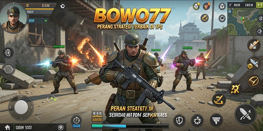 Gameplay BOWO77 yang seru dan penuh aksi dalam TPS.