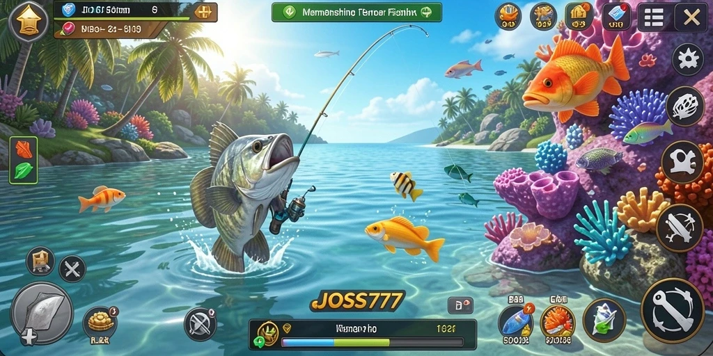 Tampilan gameplay JOSS777 yang memikat saat memancing.