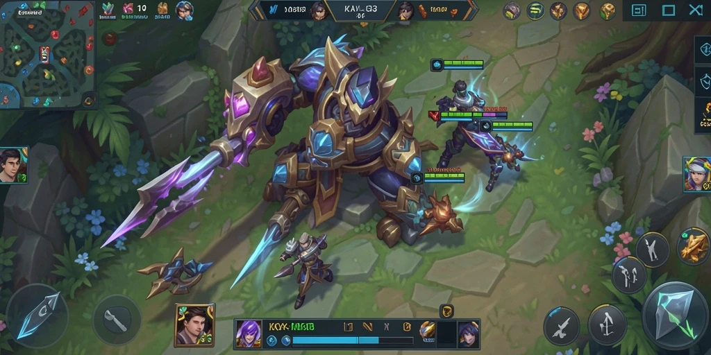 Tampilan gameplay KAYA33 yang penuh aksi dan strategi MOBA.