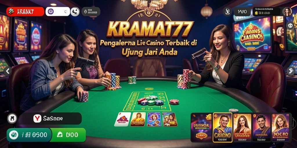 Tampilan gameplay KRAMAT77 yang menarik dan interaktif di Live Casino.