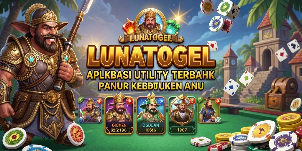 Tampilan utama LUNATOGEL dengan fitur-fitur Utility yang bermanfaat.