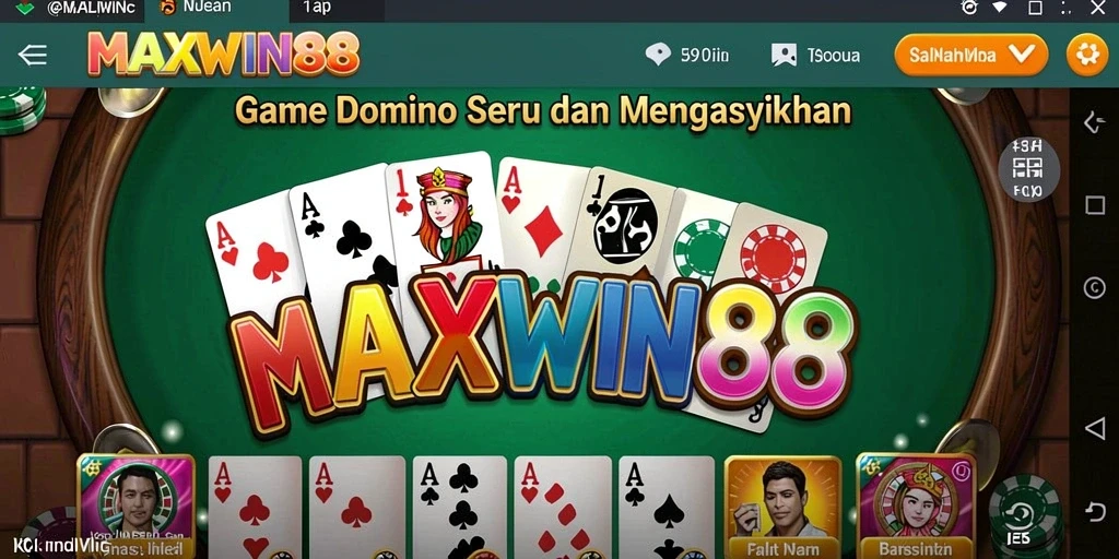 Screenshot gameplay MAXWIN88 menampilkan serunya permainan Domino.