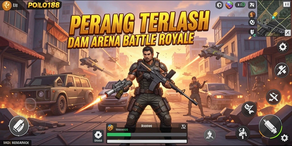Tangkapan layar menampilkan aksi mendebarkan dalam gameplay Battle Royale.