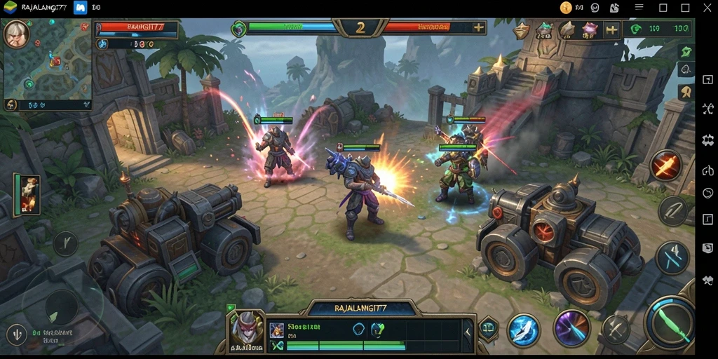 Tampilan menarik dari gameplay <strong>RAJALANGIT77</strong> dengan aksi strategi yang seru.