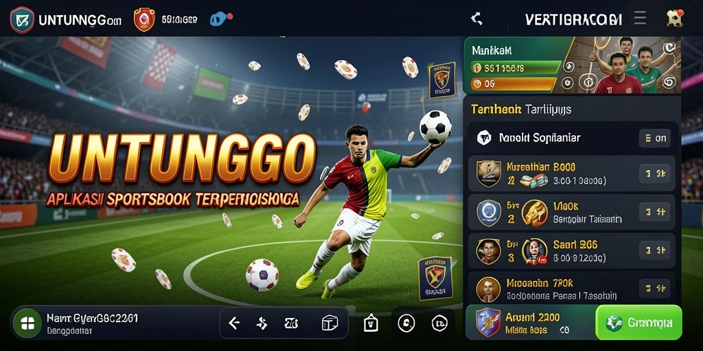 Tampilan antarmuka UNTUNGGO saat melakukan taruhan olahraga.