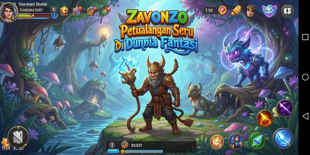 Gameplay seru dalam ZAVONZO yang memukau.
